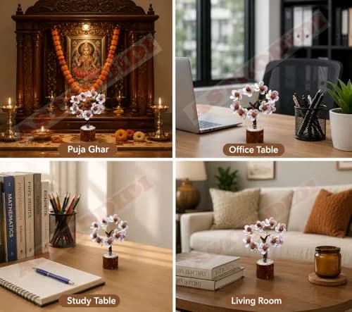 ASTRODIDI Rudraksha Gomti Chakra Tree with 45 Gomti Chakras & 9 Rudraksha Beads | Home & Office Decor thumbnail 3