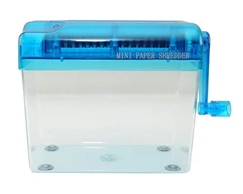 Home-X Hand Crank Paper Document Shredder | Portable Manual Office & Classroom Supplies thumbnail 4