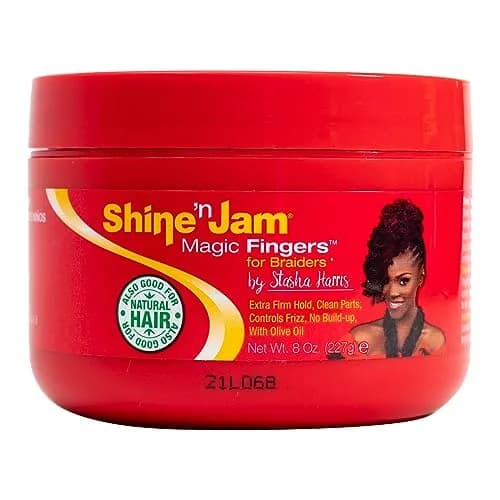 AmPro Shine-n-Jam Magic Fingers Gel for Braids 237ml (8 fl oz) | Firm Hold Styling Agent thumbnail 1