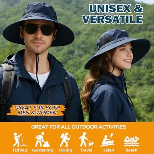 EINSKEY Wide Brim Sun Hat, UPF 50+ UV Protection Waterproof Packable Bucket Hat for Men & Women thumbnail 2