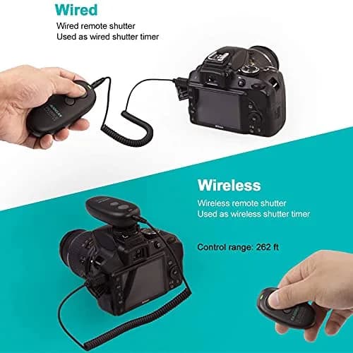 FCD TRUST Wireless Camera Remote Compatible with Nikon Z8 Z6 Z7 D5600 | Wireless & Wired, 80m Range thumbnail 3