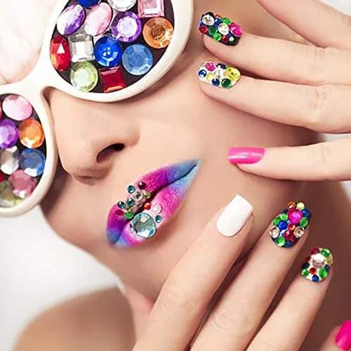 Elwish 365pcs Multicolored Jewel Stickers | Assorted Shapes & Sizes for Crafts thumbnail 4