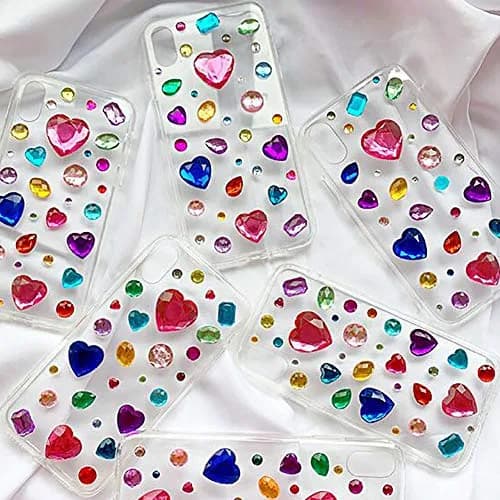 Elwish 365pcs Multicolored Jewel Stickers | Assorted Shapes & Sizes for Crafts thumbnail 5