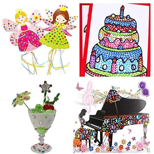 Elwish 365pcs Multicolored Jewel Stickers | Assorted Shapes & Sizes for Crafts thumbnail 9