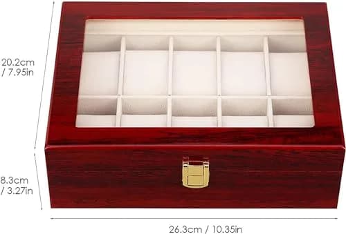 Uten Watch Box 10 Slots | Solid Wood Jewelry Organizer for Men & Women thumbnail 7