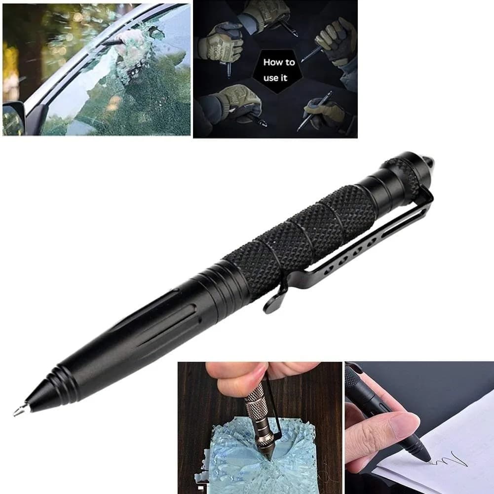 KEPEAK Military Tactical Pen, Professional Self Defense Pen, Emergency Glass Breaker Pen - Tungsten Steel, Writing EDC Survival Tool with 6 Refills | 15.0 cm (5.9 Inch) - view 4