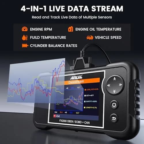 ANCEL FX2000-US OBD2 Scanner, 4-System Car Diagnostic Tool with Live Data | Deep Vehicle Diagnostics for DIY Drivers thumbnail 6