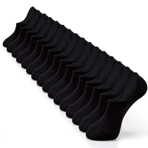 IDEGG Men No Show Low Cut Casual Athletic Socks 8 Pairs | Non-Slip Grip, Breathable Cotton Blend thumbnail 1