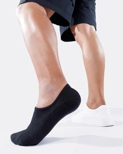 IDEGG Men No Show Low Cut Casual Athletic Socks 8 Pairs | Non-Slip Grip, Breathable Cotton Blend thumbnail 2