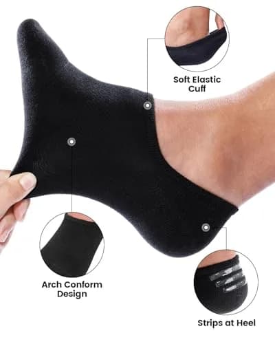 IDEGG Men No Show Low Cut Casual Athletic Socks 8 Pairs | Non-Slip Grip, Breathable Cotton Blend thumbnail 3