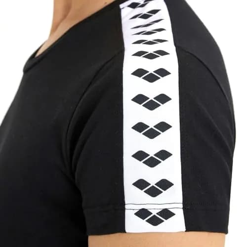 ARENA Women's Team T-Shirt XX-Small Black/White/Black | Slim Fit Cotton Casual Tee for Beach & Gym thumbnail 5