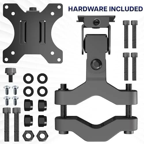 VIVO Steel Universal Bracket Pole Mount with Removable VESA Plate, Fits 13-30 inch Screens, 10 kg Capacity | Full Motion Articulation thumbnail 9