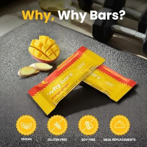 WHY BARS Mango Ginger Protein Snack Bars, 2.04 oz (12 Pack) | Organic, Vegan, Gluten-Free, Non-GMO thumbnail 5