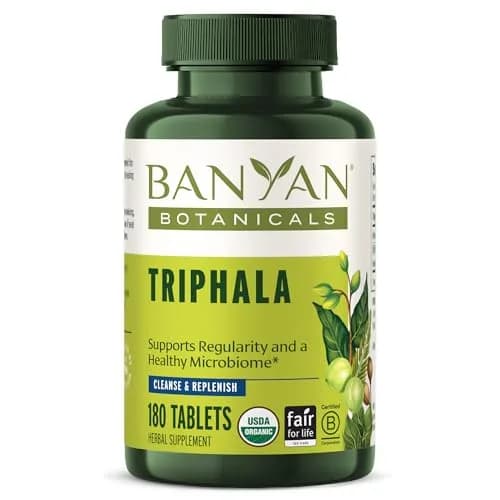 Banyan Botanicals Triphala Tablets 180 Count | Gentle Detox & Digestive Support in India thumbnail 1