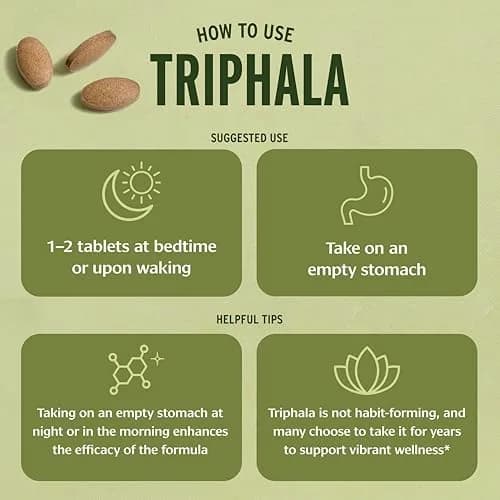 Banyan Botanicals Triphala Tablets 180 Count | Gentle Detox & Digestive Support in India thumbnail 4