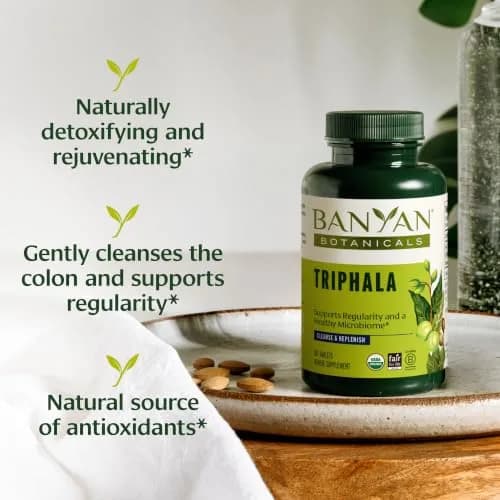 Banyan Botanicals Triphala Tablets 180 Count | Gentle Detox & Digestive Support in India thumbnail 2