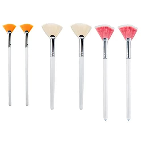 essenavita 6-Piece Fan Mask Brush Set – Natural Boar & Synthetic Fan Brushes for Facial Masks, Peels & Skincare Application thumbnail 1
