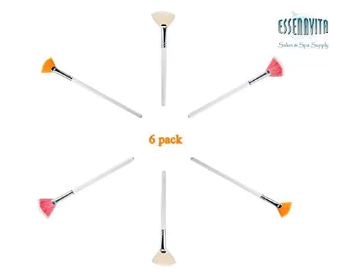 essenavita 6-Piece Fan Mask Brush Set – Natural Boar & Synthetic Fan Brushes for Facial Masks, Peels & Skincare Application thumbnail 2