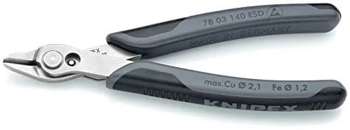 KNIPEX 78 03 140 ESD Super Knips 5.5-Inch | Precision Electronics Pliers with ESD Handles thumbnail 1