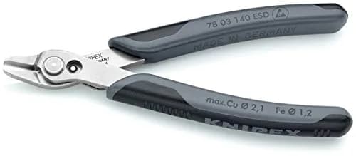 KNIPEX 78 03 140 ESD Super Knips 5.5-Inch | Precision Electronics Pliers with ESD Handles thumbnail 2