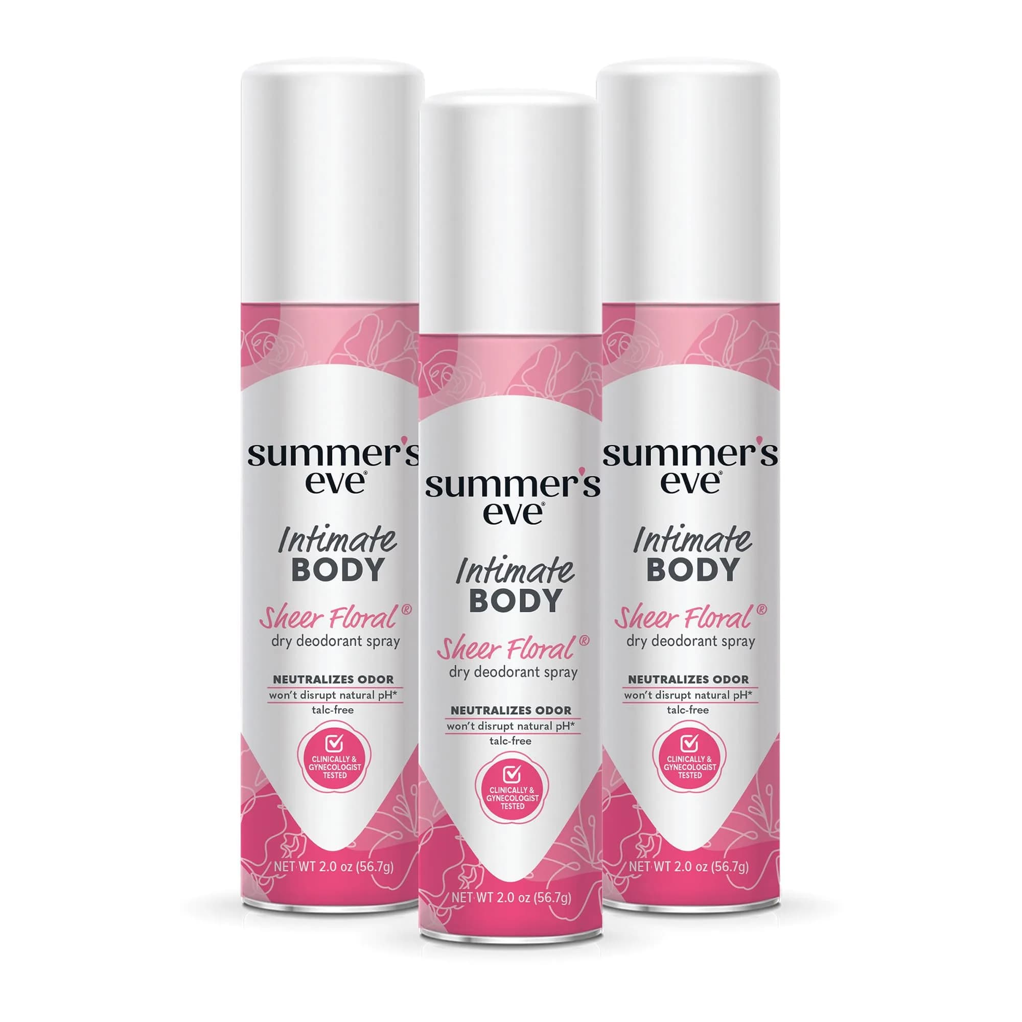 Summer's Eve Ultra Feminine Deodorant Spray 2 Oz (6 Fl Oz) | Gynecologist-Tested for Sensitive Skin — 2 Ounce / Sheer Floral thumbnail 1