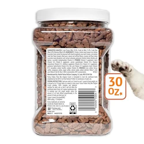 Friskies Party Mix Original Crunch Cat Treats, 850g (30 Ounce) | Real Chicken, Liver & Turkey Flavors thumbnail 6