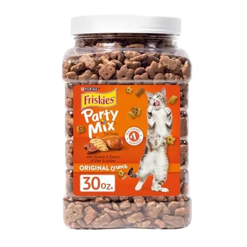 Friskies Party Mix Original Crunch Cat Treats, 850g (30 Ounce) | Real Chicken, Liver & Turkey Flavors thumbnail 1