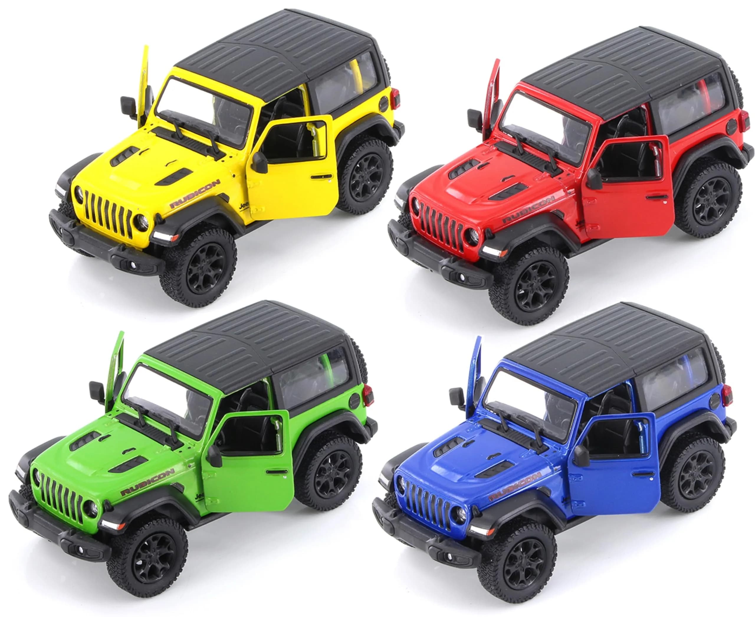 KiNSMART Jeep Wrangler Rubicon Off-Road 4x4 Die-Cast Model 13.7cm (5.4in) | Authentic USA Import