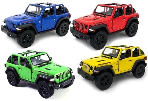 KiNSMART Jeep Wrangler Rubicon Off-Road 4x4 Die-Cast Model 13.97 cm (5 inch) Set of 4 | Authentic USA Import thumbnail 1