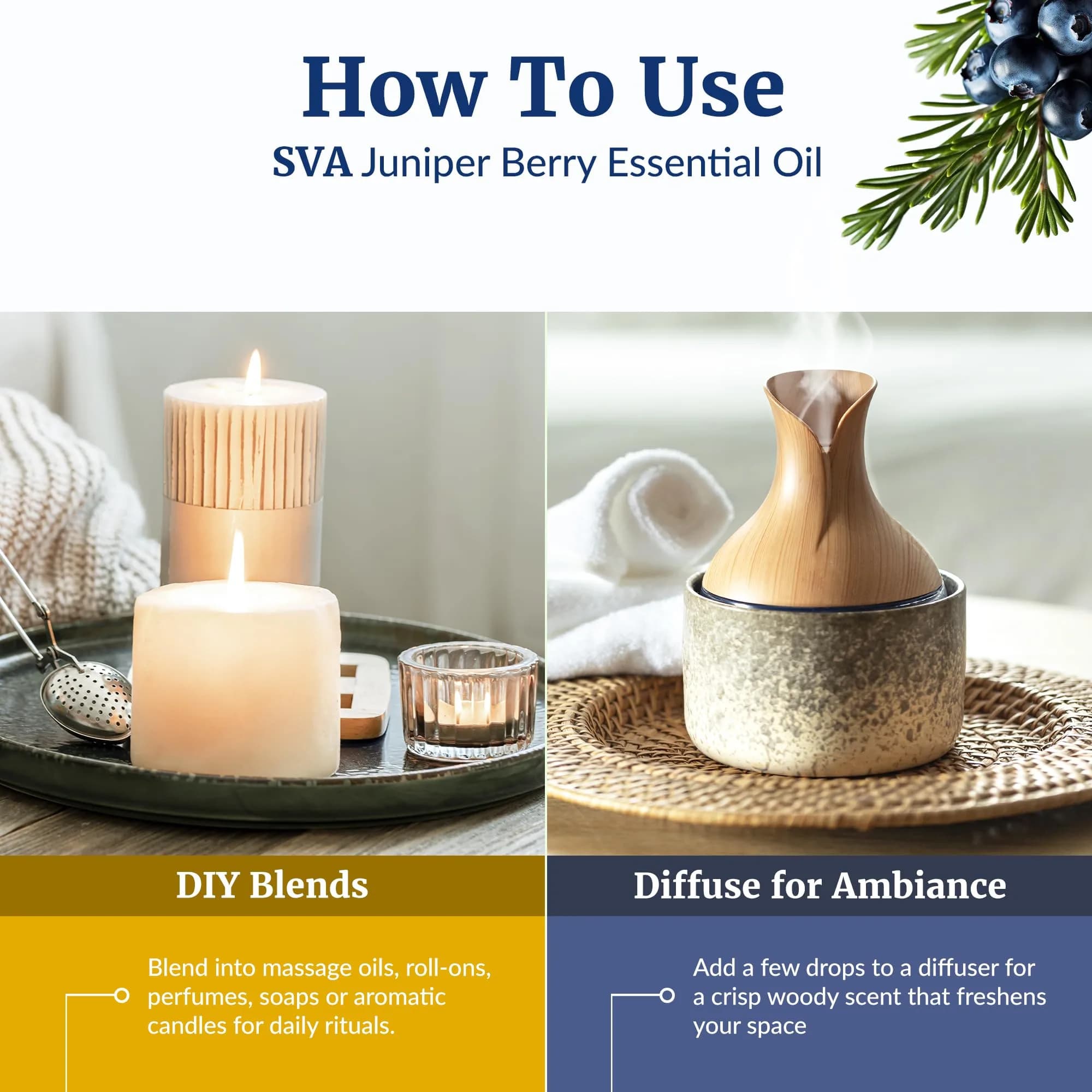 SVA ORGANICS Juniper Berry Essential Oil 118ml (4 Fl Oz) | Natural Woody Aroma for Aromatherapy & DIY - view 6