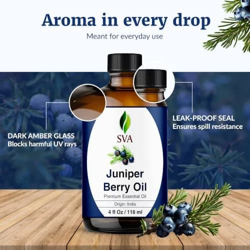 SVA ORGANICS Juniper Berry Essential Oil 118ml (4 Fl Oz) | Natural Woody Aroma for Aromatherapy & DIY thumbnail 7
