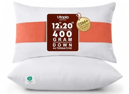 Utopia Bedding 12x20 Inch White Throw Pillow Inserts (2-Pack) | Fluffy & Supportive Couch Pillow Fillers thumbnail 1