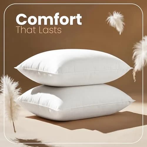 Utopia Bedding 12x20 Inch White Throw Pillow Inserts (2-Pack) | Fluffy & Supportive Couch Pillow Fillers thumbnail 4