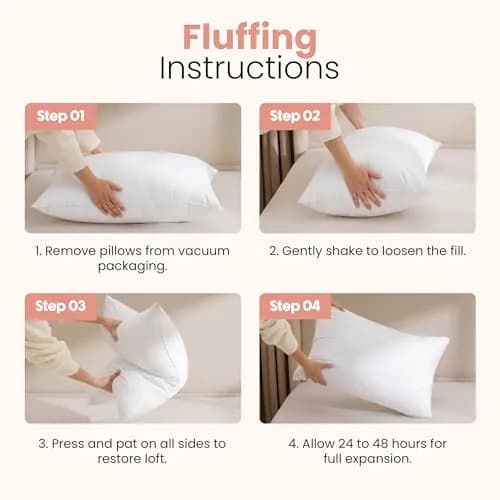 Utopia Bedding 12x20 Inch White Throw Pillow Inserts (2-Pack) | Fluffy & Supportive Couch Pillow Fillers thumbnail 3