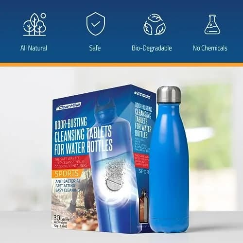 CleanHike Water Bottle Cleaning Tablets 30 Ct | No Scrub Effervescent Formula for Tumblers & Sport Bottles thumbnail 4