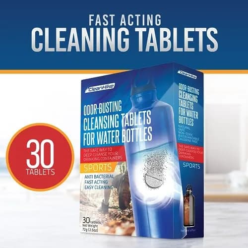 CleanHike Water Bottle Cleaning Tablets 30 Ct | No Scrub Effervescent Formula for Tumblers & Sport Bottles thumbnail 6