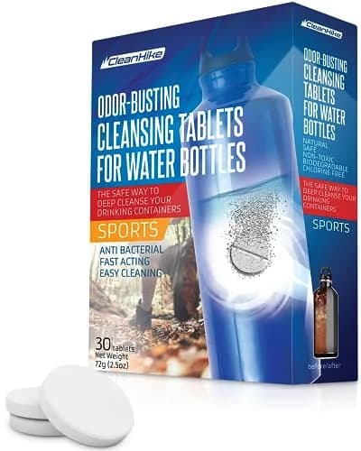 CleanHike Water Bottle Cleaning Tablets 30 Ct | No Scrub Effervescent Formula for Tumblers & Sport Bottles thumbnail 1