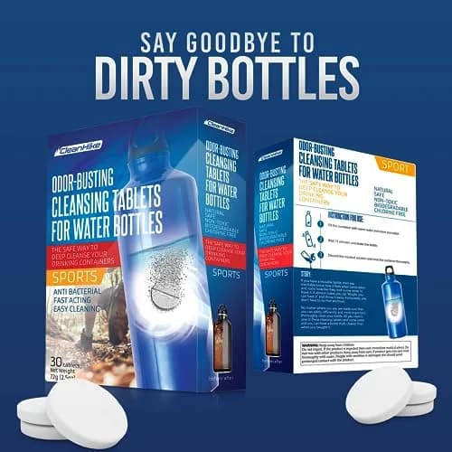 CleanHike Water Bottle Cleaning Tablets 30 Ct | No Scrub Effervescent Formula for Tumblers & Sport Bottles thumbnail 2