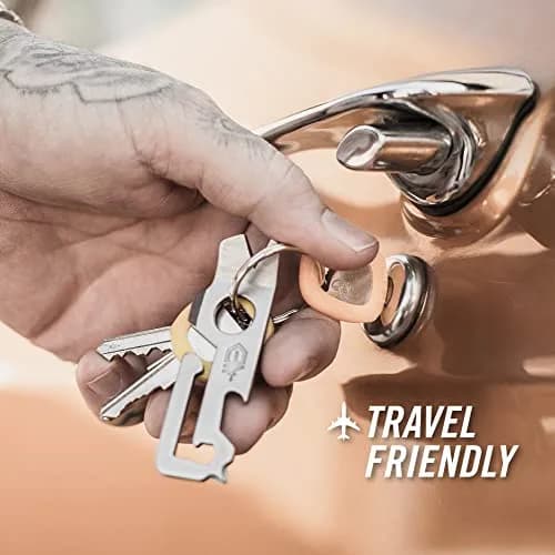Gerber Gear Mullet Keychain Multi-Tool 7.6cm (3 inches) | 9-in-1 EDC Pry Bar, Wire Stripper, Bottle Opener thumbnail 4