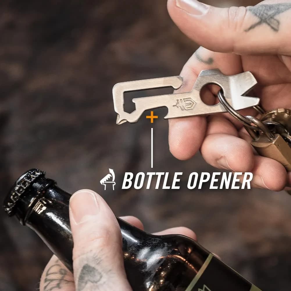 Gerber Gear Mullet Keychain Multi-Tool 7.6cm (3 inches) | 9-in-1 EDC Pry Bar, Wire Stripper, Bottle Opener - view 6