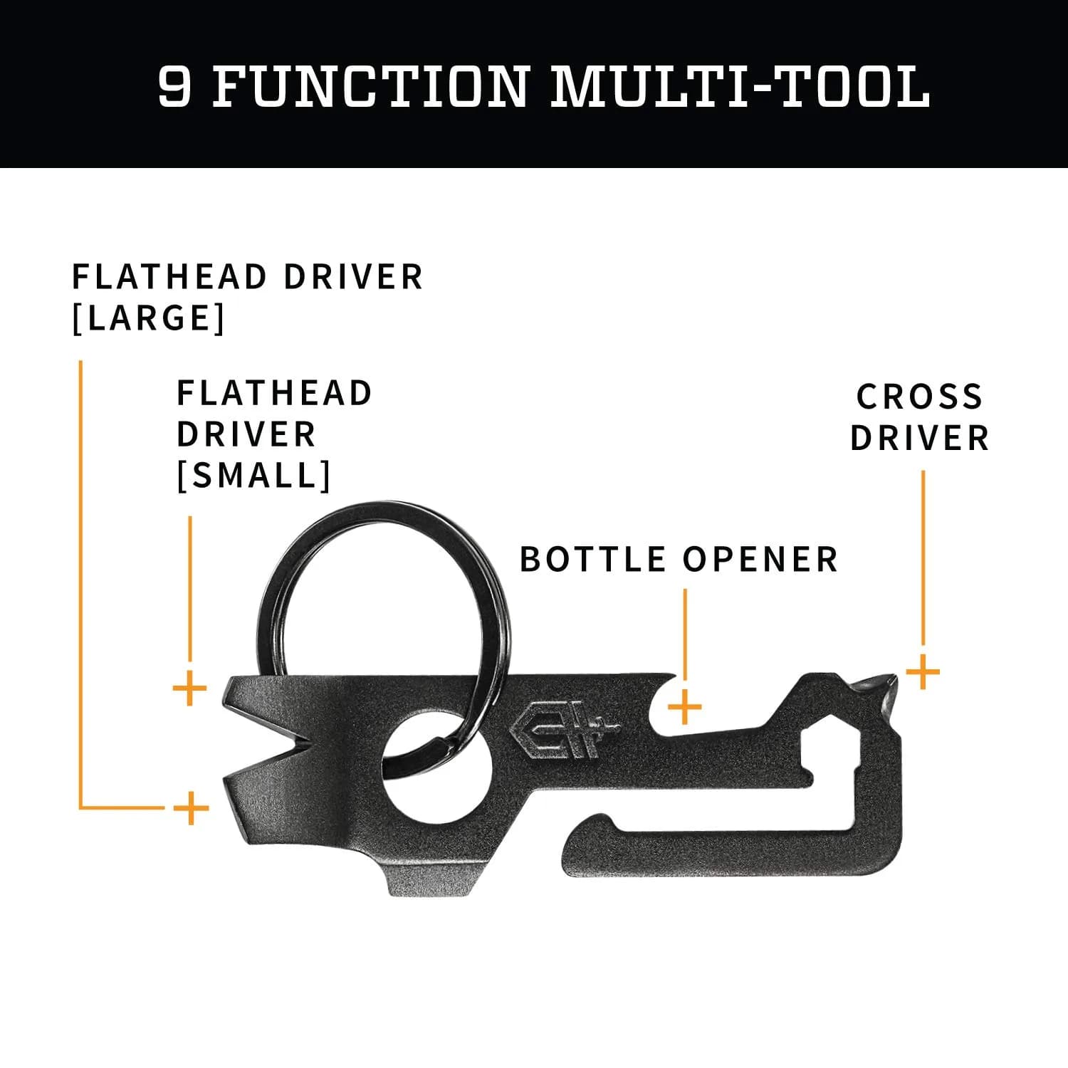 Gerber Gear Mullet Keychain Multi-Tool 7.6cm (3 inches) | 9-in-1 EDC Pry Bar, Wire Stripper, Bottle Opener - view 2