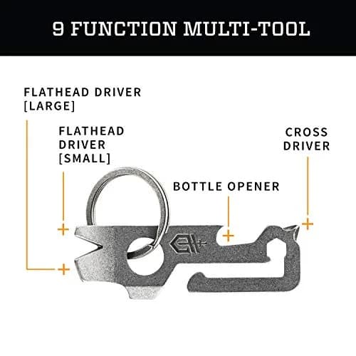 Gerber Gear Mullet Keychain Multi-Tool 3 inches (7.62 cm) | 9-in-1 Pry Bar, Wire Stripper, Bottle Opener thumbnail 2