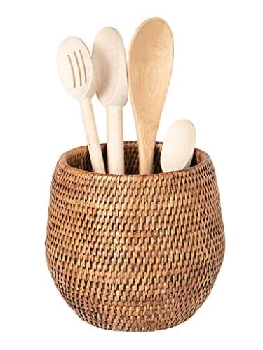 Kouboo La Jolla Coco Rattan Bowl Small Planter | Handcrafted Indoor Decor (70-120 chars) thumbnail 7