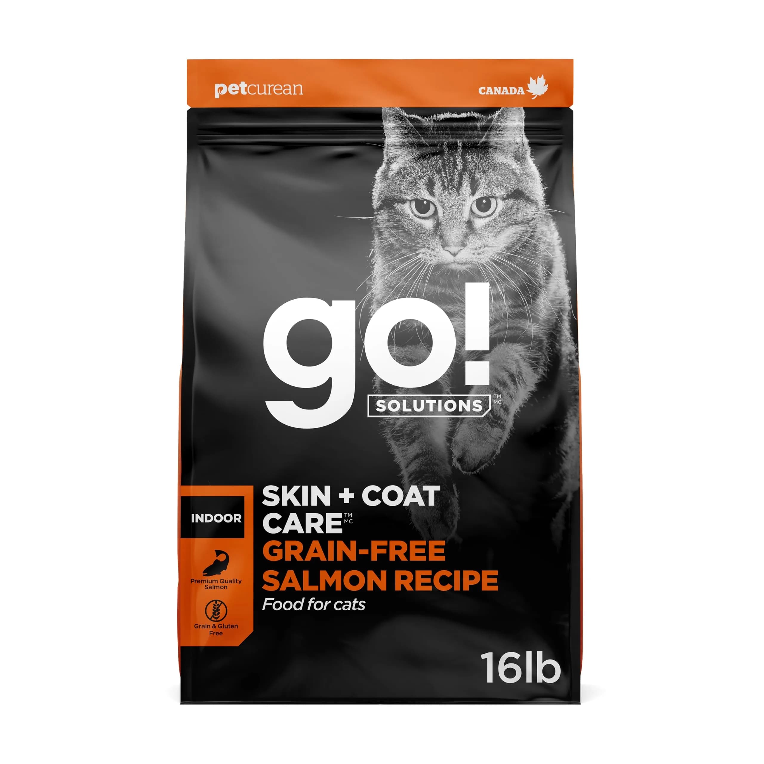 Go! Solutions Skin + Coat Care Chicken Dry Cat Food 8 lb | Supports Healthy Fur & Skin — 16 Pound