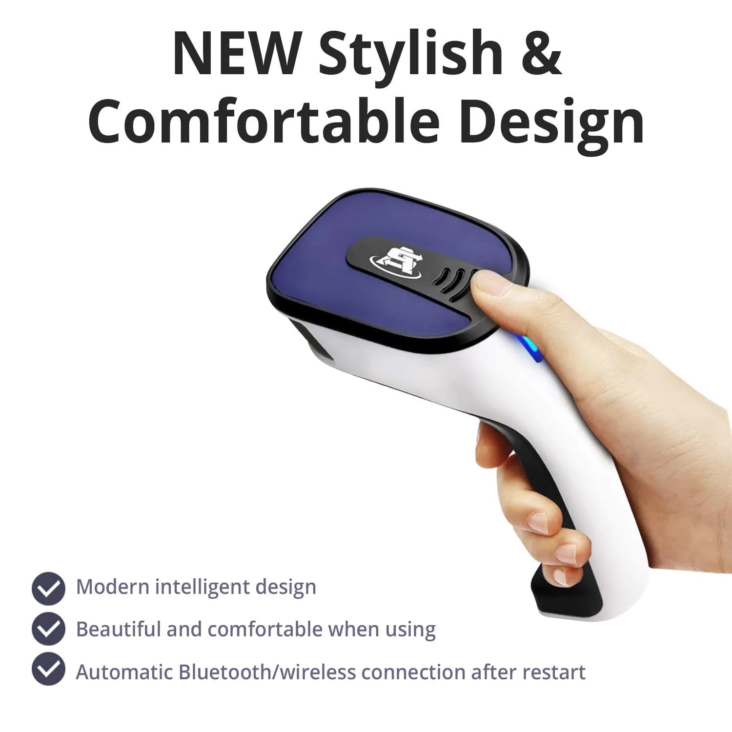 ScanAvenger Bluetooth Barcode Scanner | 1D & 2D QR Code Reader with Stand, 493ft Wireless Range, USB & 2.27 kg (5 lb) Battery - view 7