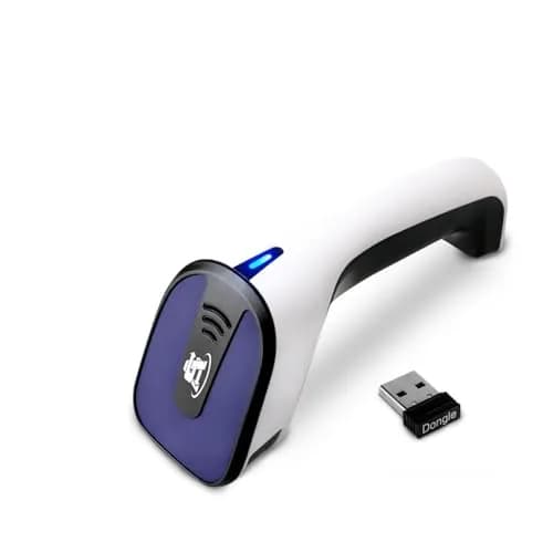 ScanAvenger Bluetooth Barcode Scanner | 1D & 2D QR Code Reader with Stand, 493ft Wireless Range, USB & 2.27 kg (5 lb) Battery thumbnail 1