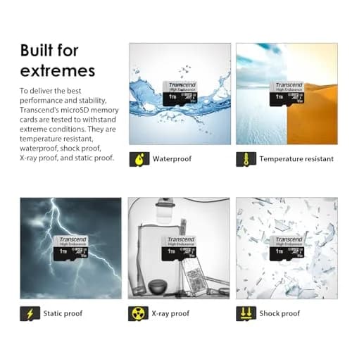 Transcend 128GB High Endurance microSD Card, 100MB/s, U3, C10, V30 | Reliable for Dashcams & Surveillance thumbnail 5