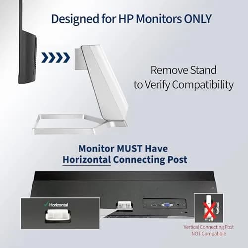 VIVO Steel Quick Attach VESA Adapter Plate Bracket for HP Monitors 75x75mm & 100x100mm | Mount-HP27ER thumbnail 4