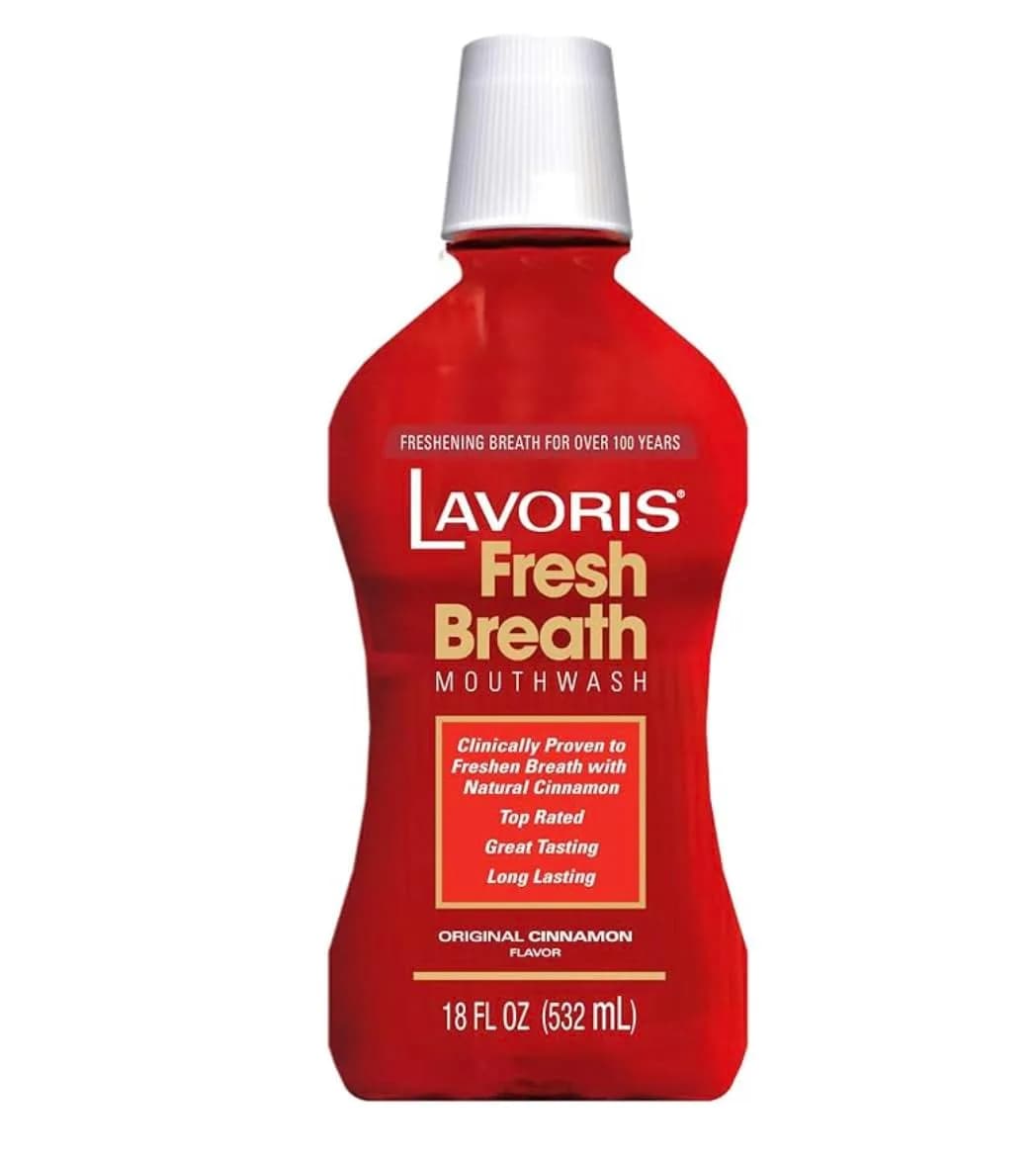 Lavoris Mouthwash Cinnamon 18 Fl Oz | Long Lasting Breath & Germ Protection