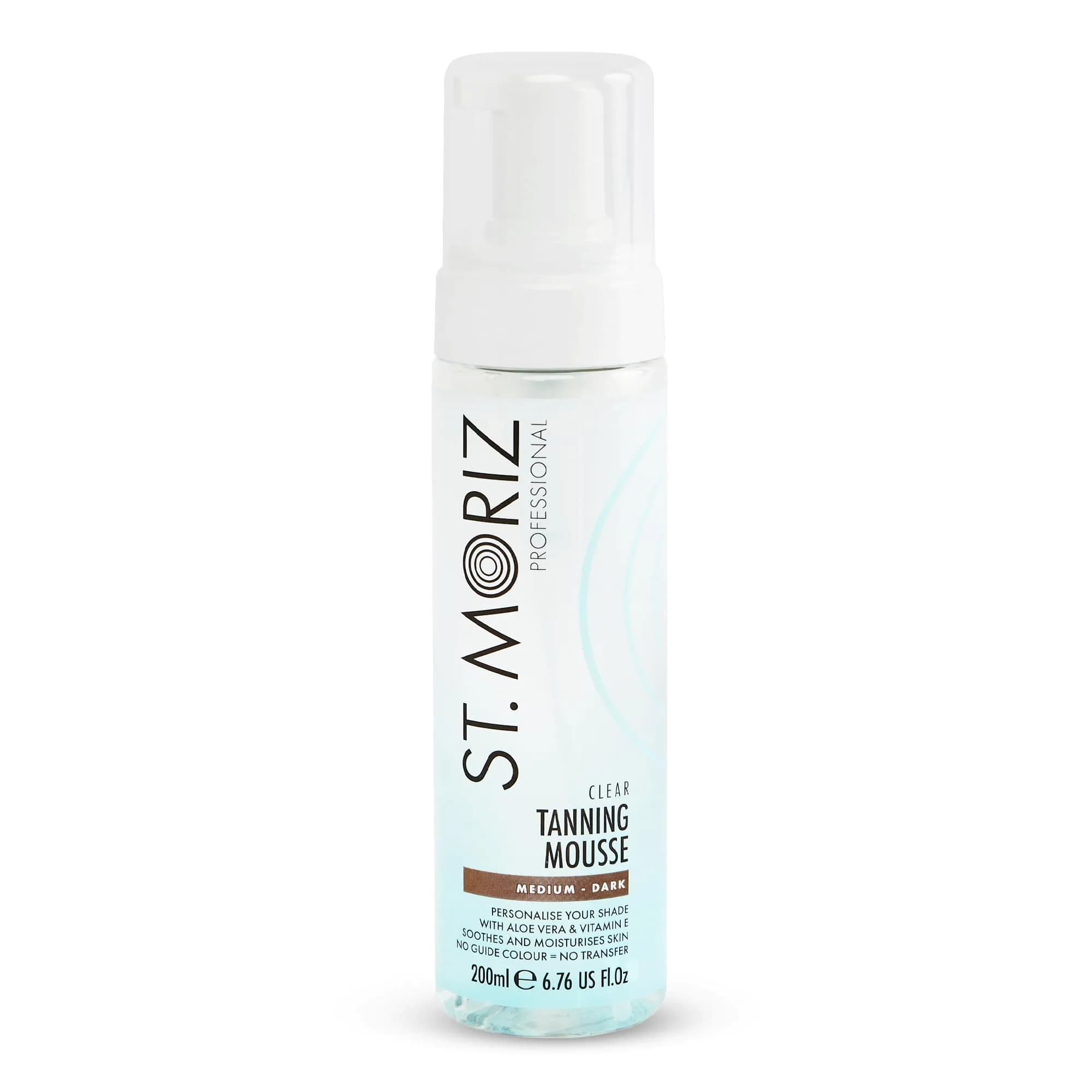 St. Moriz Professional Clear Tanning Mousse Medium to Dark 200ml (6.76 Fl Oz) | Vegan Fake Tan with Aloe Vera & Vitamin E - main product image
